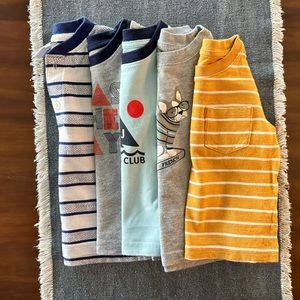 Janie and Jack - 5 Shirt bundle - 12-18 months